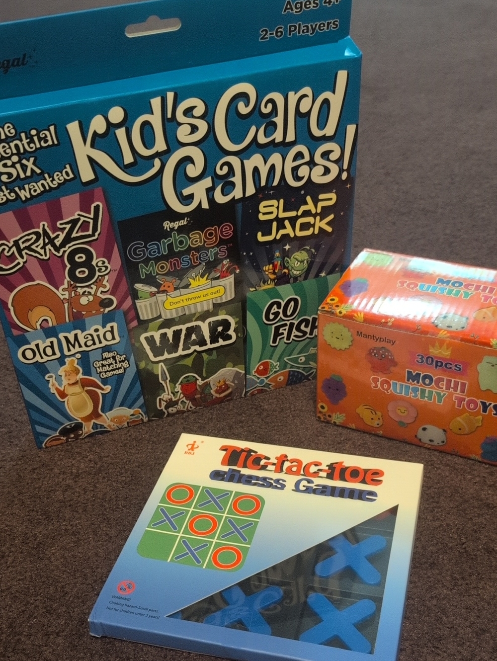 Kid's Card Games! Family Card Game Set - Blue